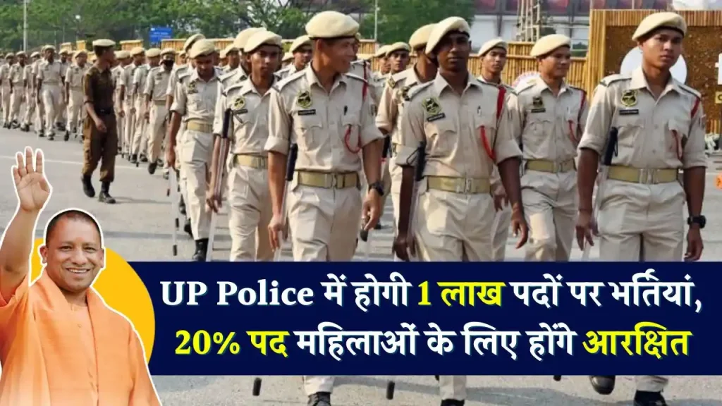 CM योगी ने किया ऐलान, UP Police में होगी 1 लाख पदों पर भर्ती, 20% पद महिलाओं के लिए होंगे आरक्षित