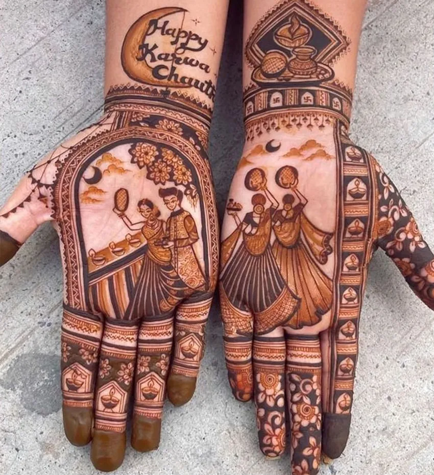 Karva Chauth 2024 Mehndi Design: करवा चौथ के लिए सेव कर लें ये लेटेस्ट और स्पेशल मेहंदी डिजाइन, लगाना भी है आसान