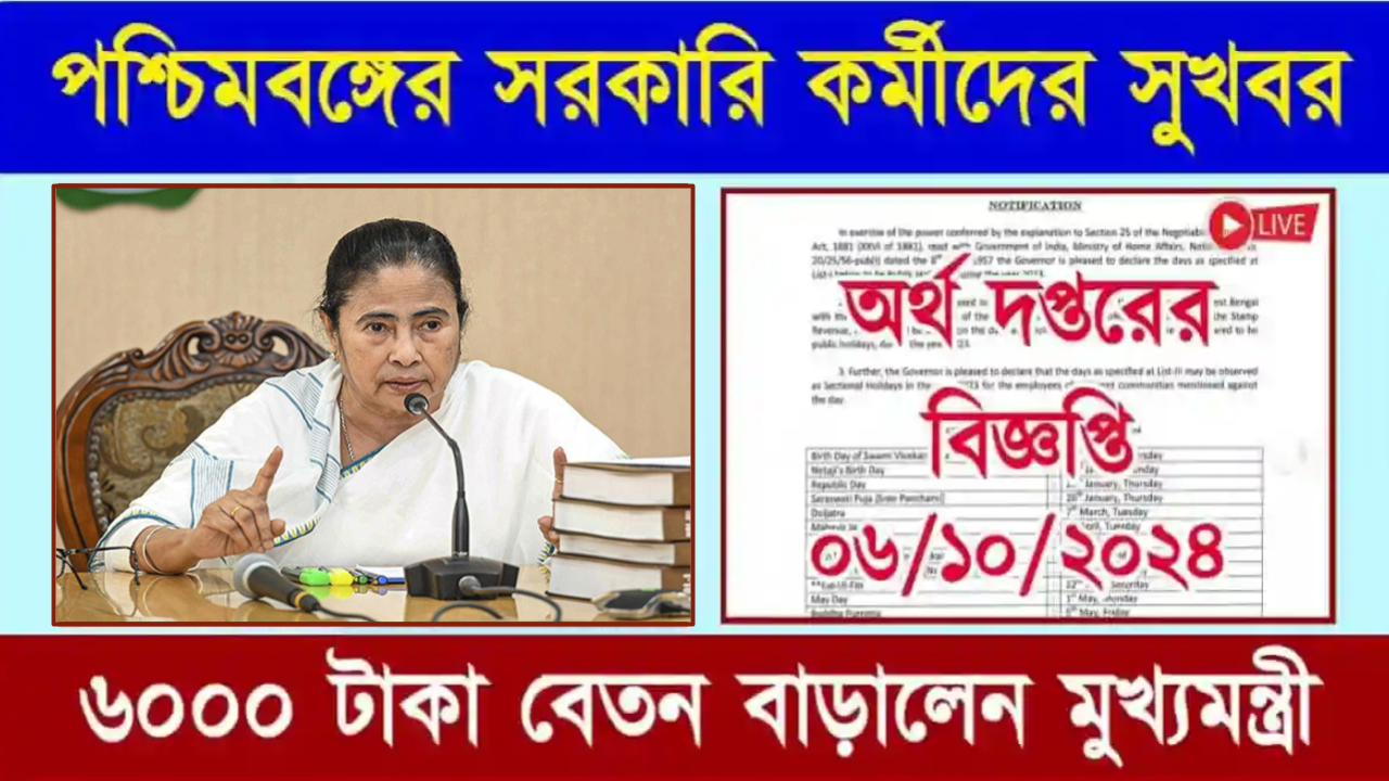 Salary Hike: পশ্চিমবঙ্গের কর্মীদের এক ধাক্কায় 6 হাজার টাকা বেতন বাড়ালেন মুখ্যমন্ত্রী। কবে থেকে চালু হবে?