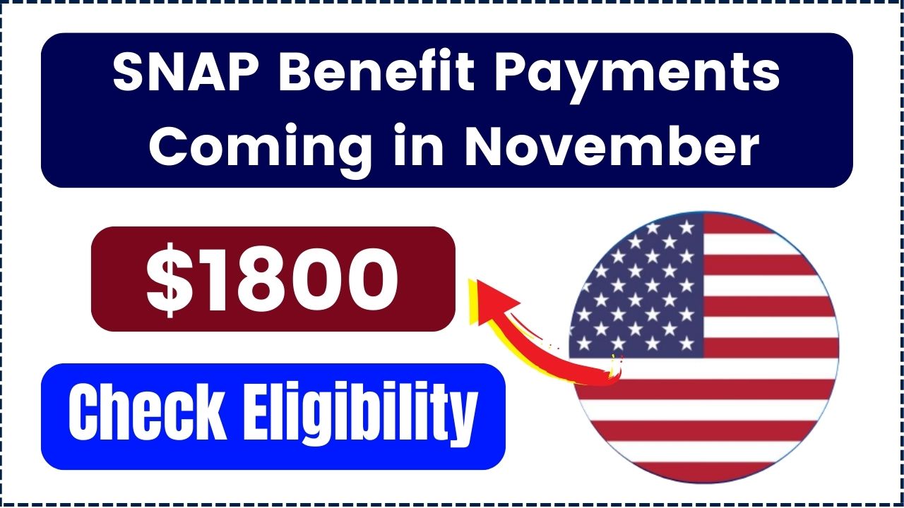 $1800 SNAP Benefit Payments Coming in November