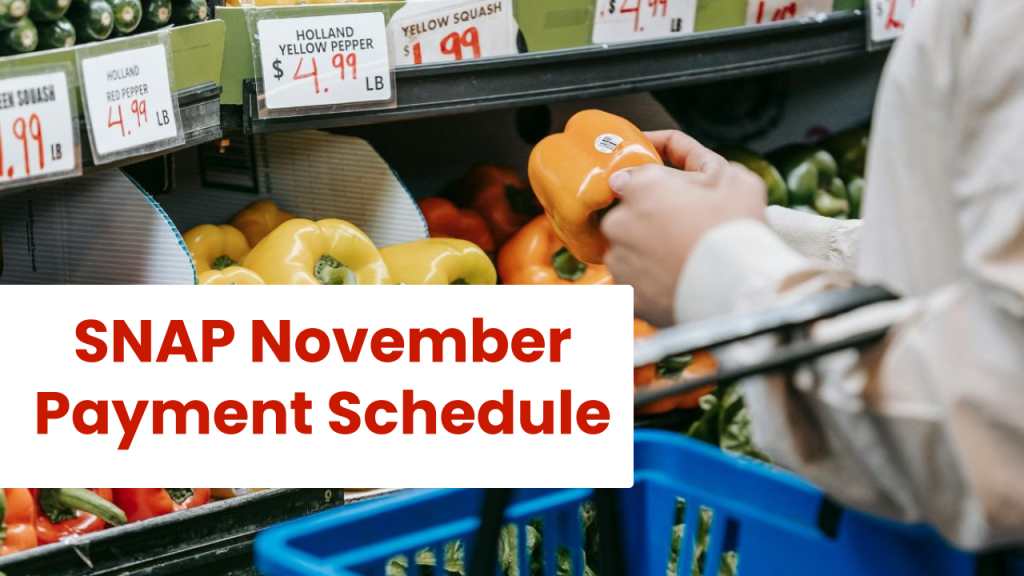 SNAP November Payment Schedule: When Will I Receive My Benefits in Texas?