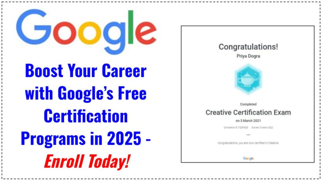 Google’s Free Certification Programs in 2025