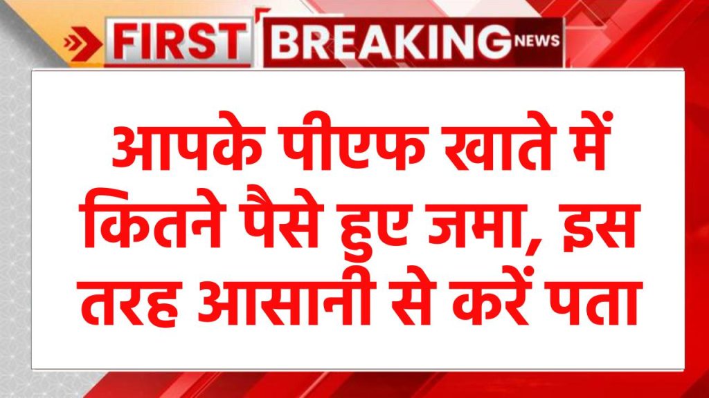 आपके PF खाते में अब तक कितने पैसे हुए हैं जमा, इस तरह कर सकते हैं आसानी से पता