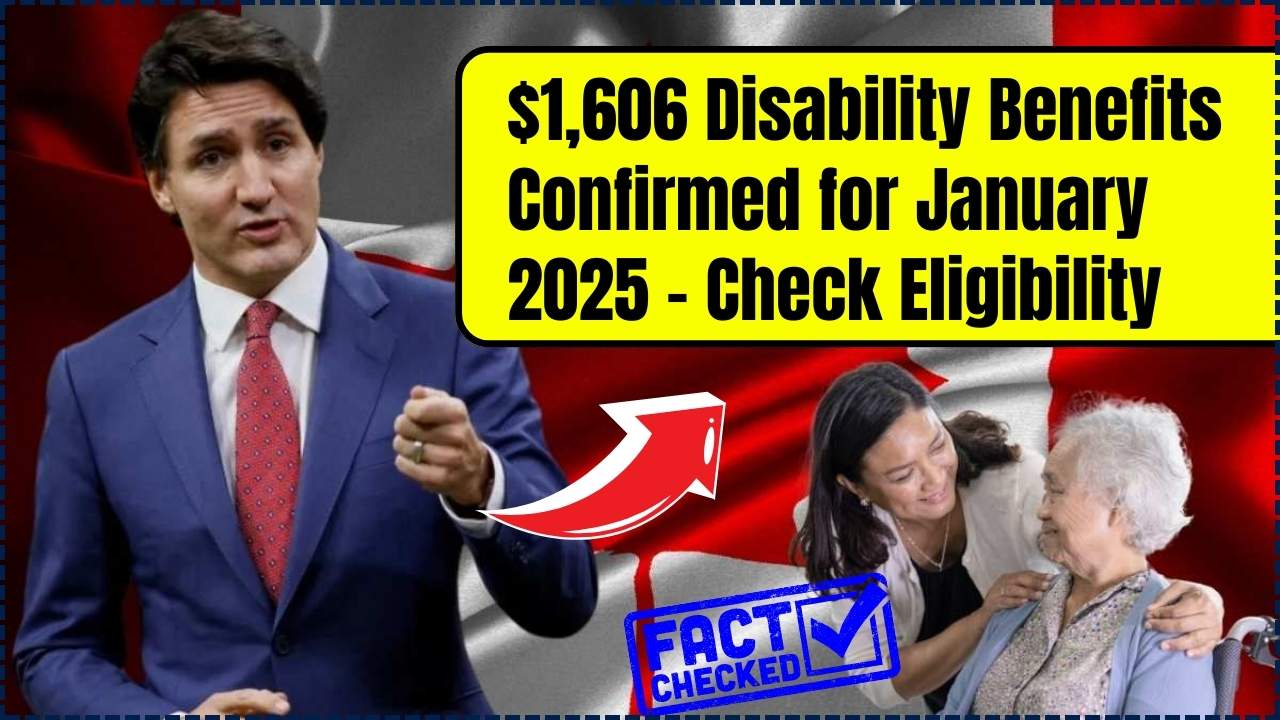 $1,606 Disability Benefits Confirmed for January 2025