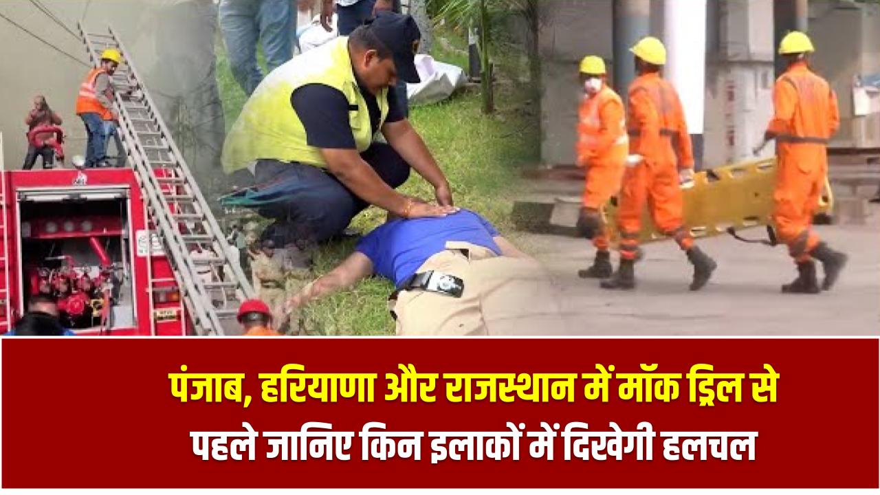 अलर्ट! पंजाब, हरियाणा और राजस्थान में मॉक ड्रिल से पहले जानिए किन इलाकों में दिखेगी हलचल