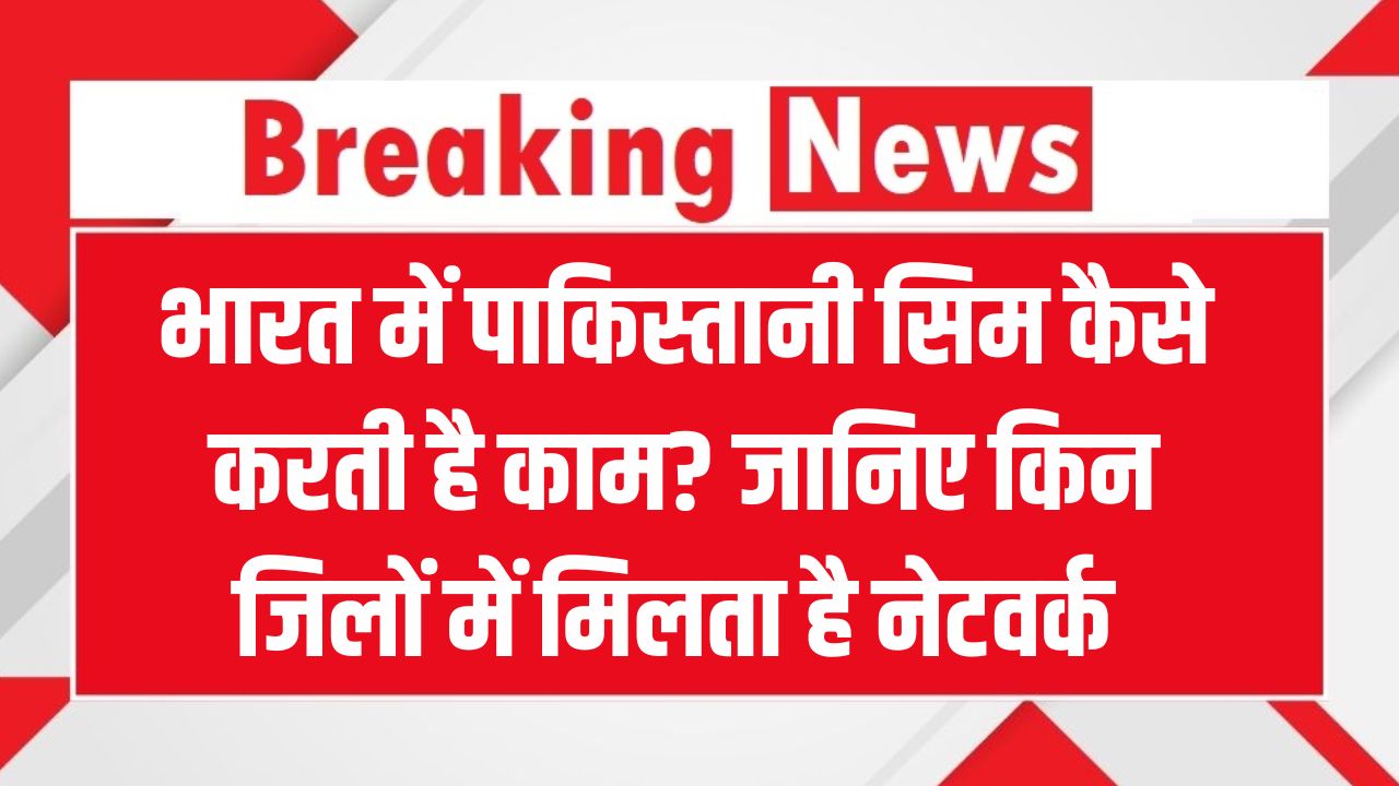 भारत में पाकिस्तानी सिम कैसे करती है काम? जानिए किन जिलों में मिलता है नेटवर्क और क्यों है ये बड़ा खतरा