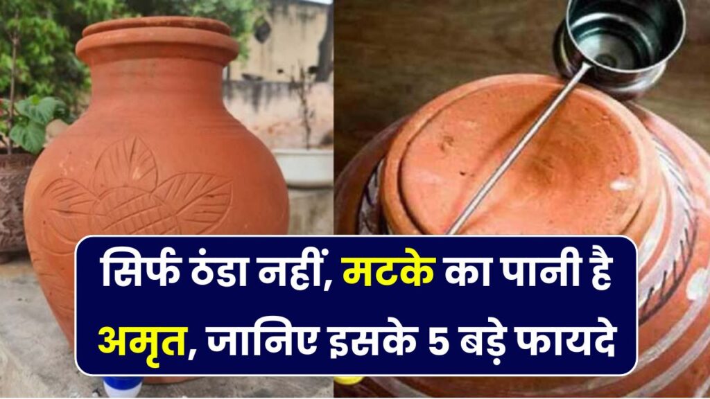 मटके का पानी सिर्फ ठंडा नहीं, सेहत के लिए भी वरदान! जानिए इसके 5 जबरदस्त फायदे