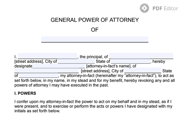 General Power of Attorney